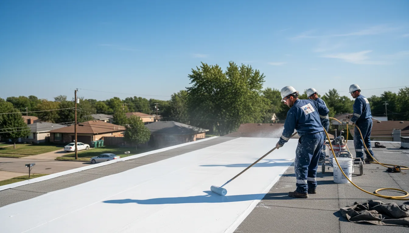 Commercial roof coating in Ambia, IN near me